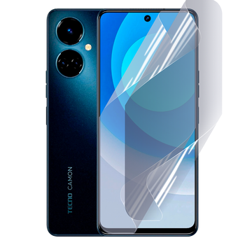 Антишпион приватная плёнка гидрогелевая для смартфона Tecno Camon 19 (CI6n) противоударная прозрачная
