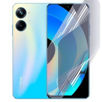 Антишпион приватная плёнка гидрогелевая для смартфона Realme 10 Pro противоударная прозрачная