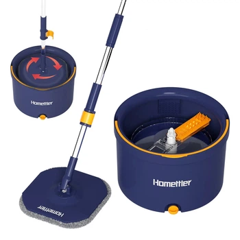 Набір швабри та відра з віджимом Homettler CW005 (Синій)