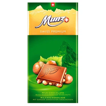 Молочний шоколад з цільним фундуком Munz 100 г (19761498)