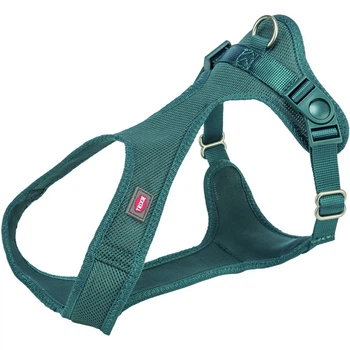 Шлейка для собак Trixie Comfort Soft сине-зелёная S-M 35-60 см 20 мм (MLZ10338)