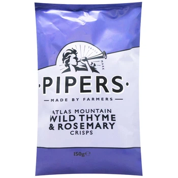 Чипси зі смаком дикого чебреця та розмарину Pipers 150 г (17345037)