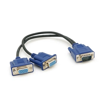 Разветвитель VGA 0,2m, male to 2*female (папа-2*мама)