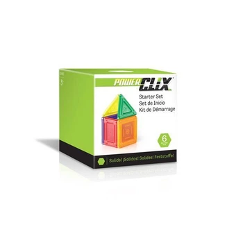 Магнитный конструктор Guidecraft PowerClix Solids Базовый набор, 6 деталей (G9481)