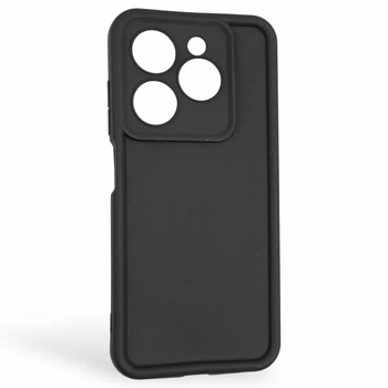 Чехол силиконовый Soft Touch для TECNO Spark Go 2024 (BG6) черный (Полная защита камеры)