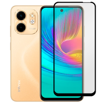 Захисне скло для телефона Infinix Smart 9 протиударне повноекранне чорне