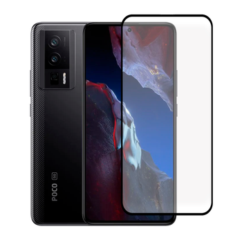 Защитное стекло для телефона Xiaomi POCO F5 Pro 5G противоударное полноэкранное черное