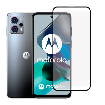 Защитное стекло для телефона Motorola Moto G23 (PAX20009) противоударное полноэкранное черное