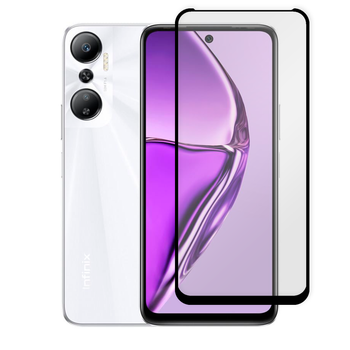 Защитное стекло для телефона Infinix Hot 20 4G противоударное полноэкранное черное