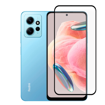 Защитное стекло для телефона Xiaomi Redmi Note 12 4G противоударное полноэкранное черное