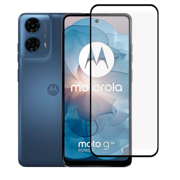 Защитное стекло для телефона Motorola Moto G24 Power (PB1E0003RS) противоударное полноэкранное черное