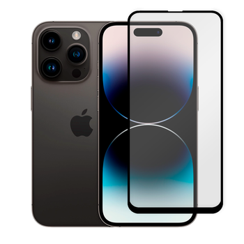 Защитное стекло для телефона Apple iPhone 14 Pro противоударное полноэкранное черное