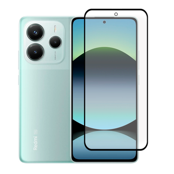 Защитное стекло для телефона Xiaomi Redmi Note 14 5G противоударное полноэкранное черное