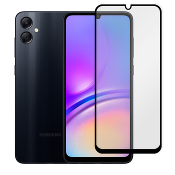 Защитное стекло для телефона Samsung Galaxy A05 (SM-A055) противоударное полноэкранное черное
