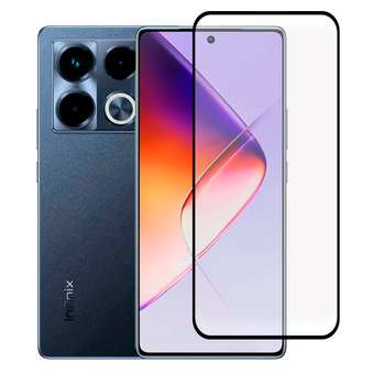 Защитное стекло для телефона Infinix Note 40 4G противоударное полноэкранное черное