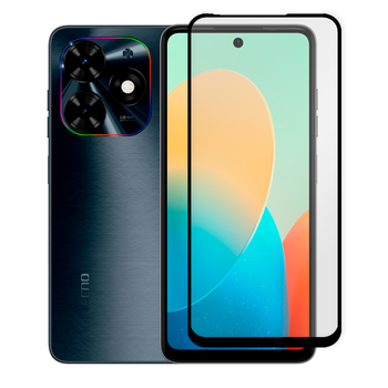 Защитное стекло для телефона TECNO Spark Go 2024 (BG6) противоударное полноэкранное черное