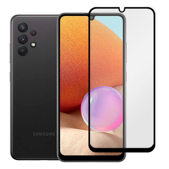 Защитное стекло для телефона Samsung Galaxy A32 4G (SM-A325F) противоударное полноэкранное черное