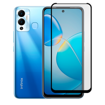 Защитное стекло для телефона Infinix Hot 12 Play противоударное полноэкранное черное