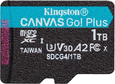 SD Kingston 1 TB microSDXC Canvas Go! Plus UHS-I U3 V30 A2 Class 10 (SDCG4/1TBSP)