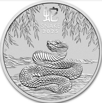 Серебряная монета Австралии Год Змеи 1/2 унции Perth Mint 2025