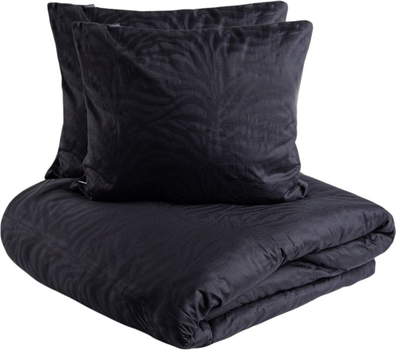 Komplet pościeli Homla Lyra Poszewka na pościel 160 x 200 cm +2 poszewki na poduszki 50 x 60 cm bawełniany żakardowy Czarny (5906496701351)
