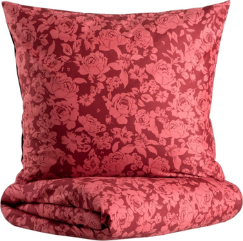 Komplet pościeli Homla Margot Poszewka na pościel 140 x 200 cm + 1 poszewka na poduszkę 70 x 80 cm z mikrofibry we wzór Bordowy (5906496753589)