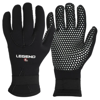 Перчатки для дайвинга LEGEND PL-6104 размер M черный-белый