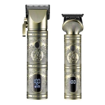 Триммер машинка для стрижки волос VGR V-670 Professional Set 2в1 USB золотистый