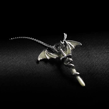 Підвіска кулон на шию дракон ланцюжок «DRAGON LIGHT» з драконом від українського виробника на подарунок (55см) (P-0130)