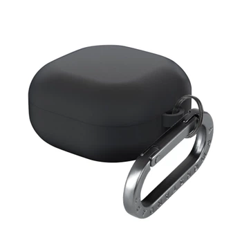 Силиконовый чехол для наушников Samsung Galaxy Buds Core, Hang Case, черный, ультратонкий защитный кейс толщиной 2 мм, защита от царапин, пыли и ударов, компактный, с карабином для крепления, ArmorStandart (ARM88041)