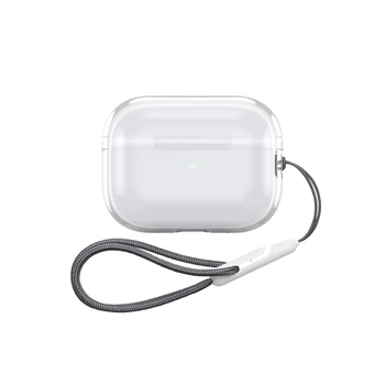 Чехол для наушников Apple AirPods Pro 2 2022, прозрачный, Air, термополиуретан (TPU), противоударный, защита от царапин, пыли и ударов, футляр с карабином для крепления, точные вырезы для доступа к разъемам, ArmorStandart (ARM82560)