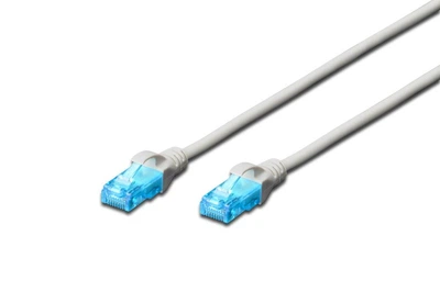 Патч-корд Assmann CAT 5e U-UTP, Cu, PVC AWG 26/7, 1 м DK-1511-010 Gray