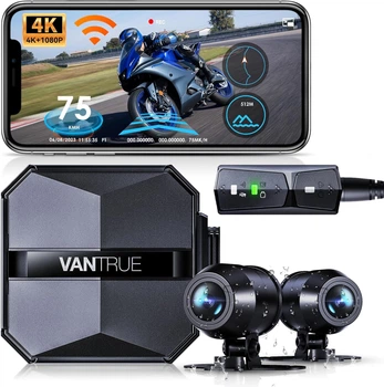 Видеорегистратор Vantrue F1 4K для мотоциклов (передняя и задняя камера)