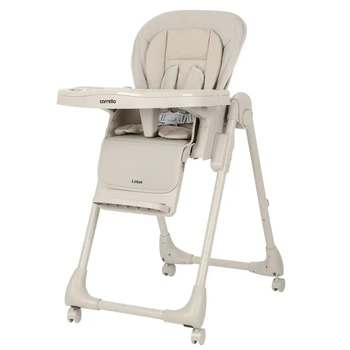 Стільчик для годування CARRELLO Lotus CRL-12101 Dune Beige з дугою та коліщатками