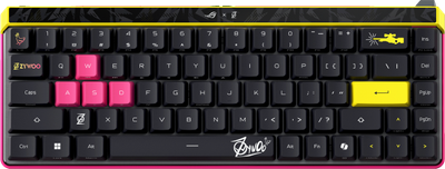 Klawiatura przewodowa ASUS ROG Falchion Ace ZywOo Edition ROG HFX Magnetic Switch USB Black (90MP04KE-BKUA20)