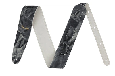 Ремень для гитары FENDER STRAP TIE DYE LEATHER BLACK
