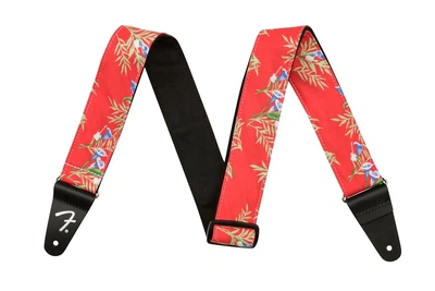 Ремень для гитары FENDER STRAP 2" HAWAIIAN STRAPS RED FLORAL