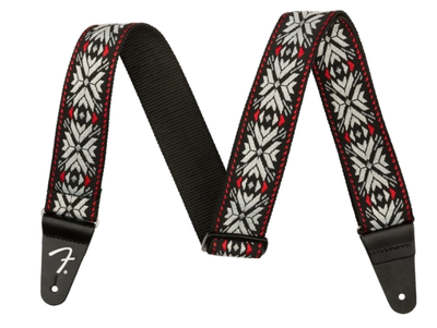 Ремень для гитары FENDER STRAP 2" PASADENA WOVEN RED SNOWFLAKE