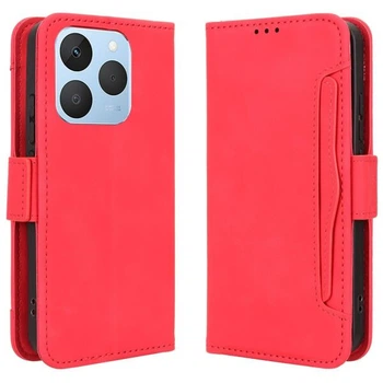 Чохол-книжка з кишеньками Deexe Wallet Stand для Realme 15T - Red