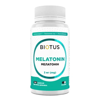 Мелатонін Melatonin Biotus, 3 мг, 100 капсул