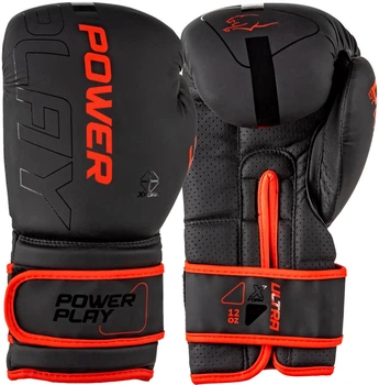 Боксерские перчатки PowerPlay 3024 Ultra Mat 12 унций Черно-Красные (PP_3024_12oz_Bl/Red)
