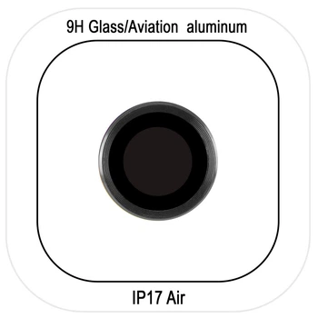 Захисне скло Epik Metal Classic на камеру (в упак.) на Apple iPhone 17 Air (6.5") Чорний / Black