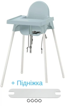 Стільчик для годування + стільниця Ikea (Ікея) ANTILOP 695.978.89 + підніжка