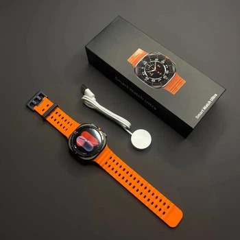 Круглые смарт часы Galaxy ultra 7 47 mm Amoled экран. Smart watch 7 Ultra Amoled экран голосовой вызов, GPS, компаС .