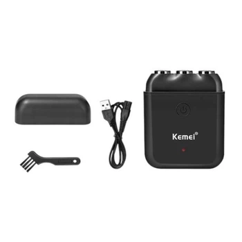 Электробритва аккумуляторная роторная Kemei KM-1005, IPX7, USB, черная