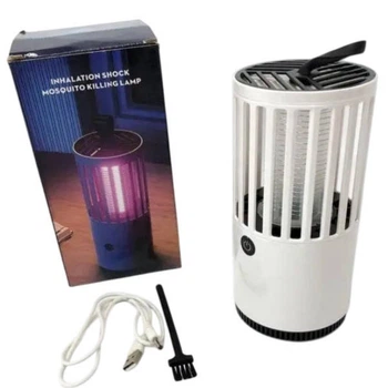 Электрическая лампа-уничтожитель насекомых, антимоскитная, USB, 5 Вт, 15 м², пластик, белая, 125х90 мм