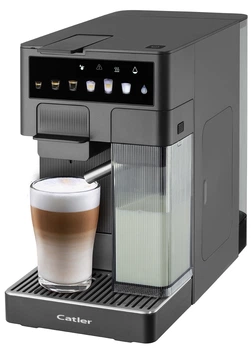 Кофеварка Catler капсульная Renzo 1.6л, капсулы, молотый кофе, сенс. управл., автом. капучинатор, серый