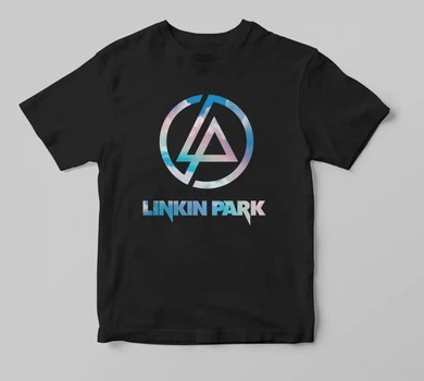 Футболка 100% хлопок S-XXL черная Linkin Park с оригинальным принтом (530069)
