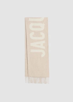 Шарф с логотипом JACQUEMUS бахрома - Светло-бежевый