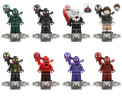 Набор фигурок Venom Веном, Carnage Карнаж, Eddie Brock Эдди Брок 8 шт